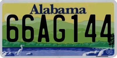 AL license plate 66AG144