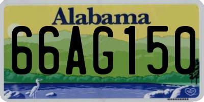 AL license plate 66AG150