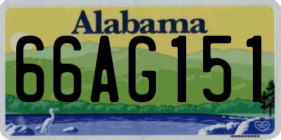 AL license plate 66AG151