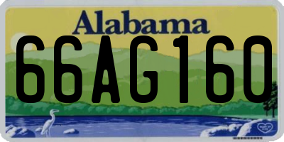 AL license plate 66AG160