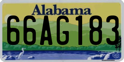 AL license plate 66AG183