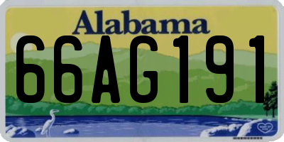 AL license plate 66AG191
