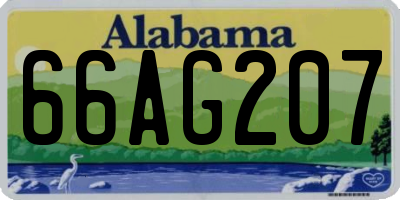 AL license plate 66AG207