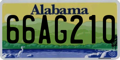 AL license plate 66AG210
