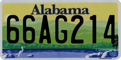 AL license plate 66AG214