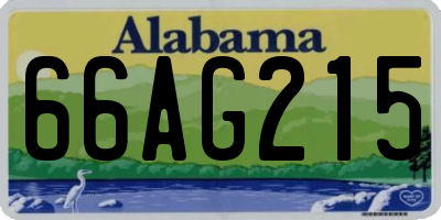 AL license plate 66AG215