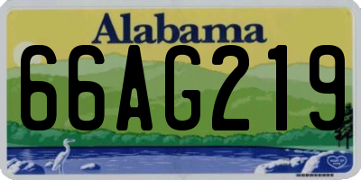 AL license plate 66AG219