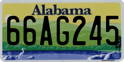 AL license plate 66AG245