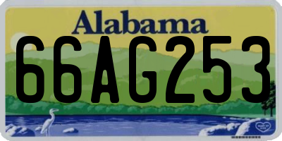 AL license plate 66AG253