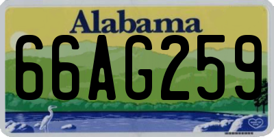 AL license plate 66AG259