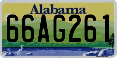 AL license plate 66AG261