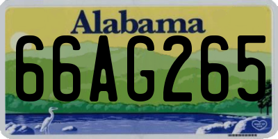 AL license plate 66AG265