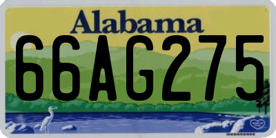 AL license plate 66AG275