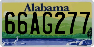 AL license plate 66AG277