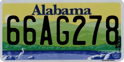 AL license plate 66AG278