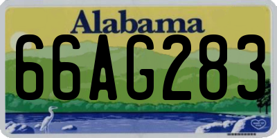 AL license plate 66AG283