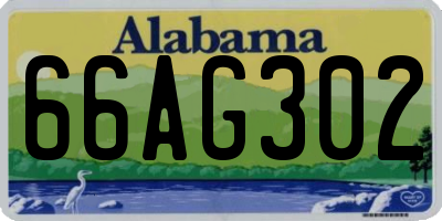 AL license plate 66AG302