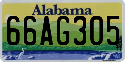 AL license plate 66AG305