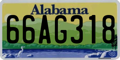 AL license plate 66AG318