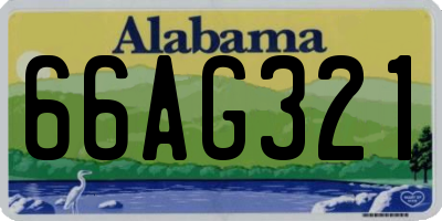 AL license plate 66AG321