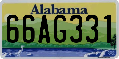 AL license plate 66AG331