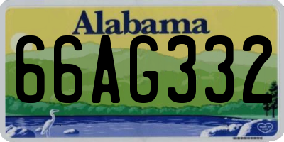 AL license plate 66AG332