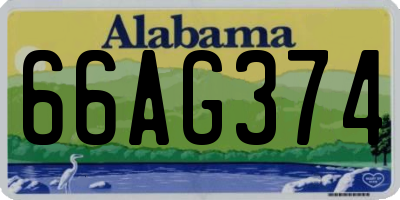 AL license plate 66AG374