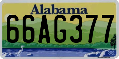 AL license plate 66AG377
