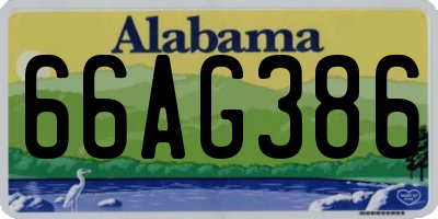 AL license plate 66AG386