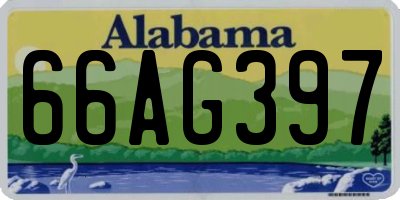 AL license plate 66AG397