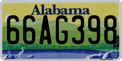 AL license plate 66AG398
