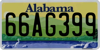 AL license plate 66AG399