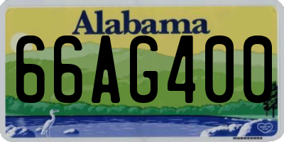 AL license plate 66AG400
