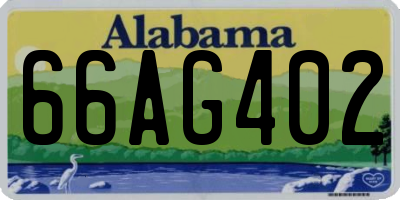 AL license plate 66AG402