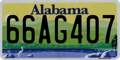 AL license plate 66AG407