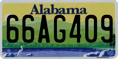 AL license plate 66AG409