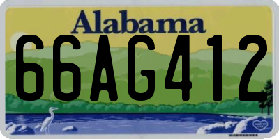 AL license plate 66AG412