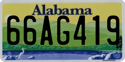 AL license plate 66AG419