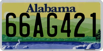 AL license plate 66AG421