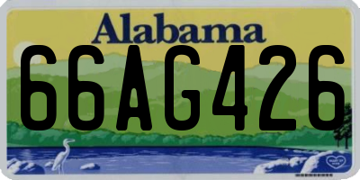 AL license plate 66AG426