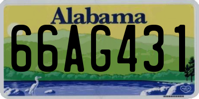AL license plate 66AG431