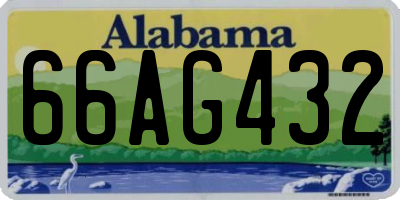 AL license plate 66AG432