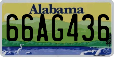 AL license plate 66AG436