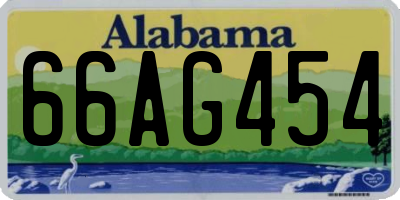 AL license plate 66AG454