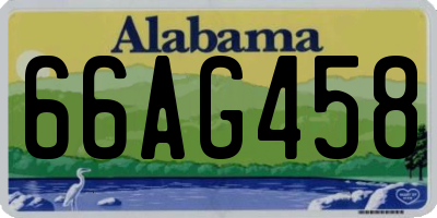 AL license plate 66AG458
