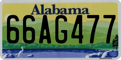 AL license plate 66AG477