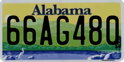 AL license plate 66AG480
