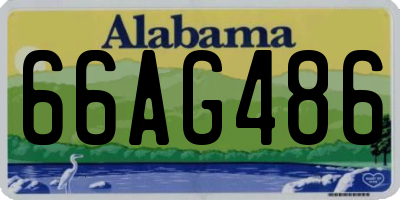 AL license plate 66AG486