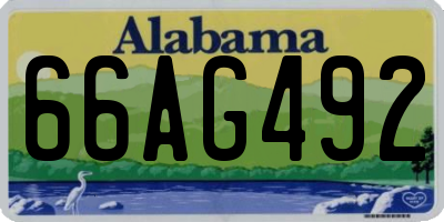 AL license plate 66AG492