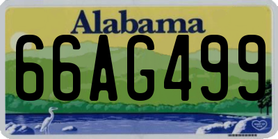 AL license plate 66AG499